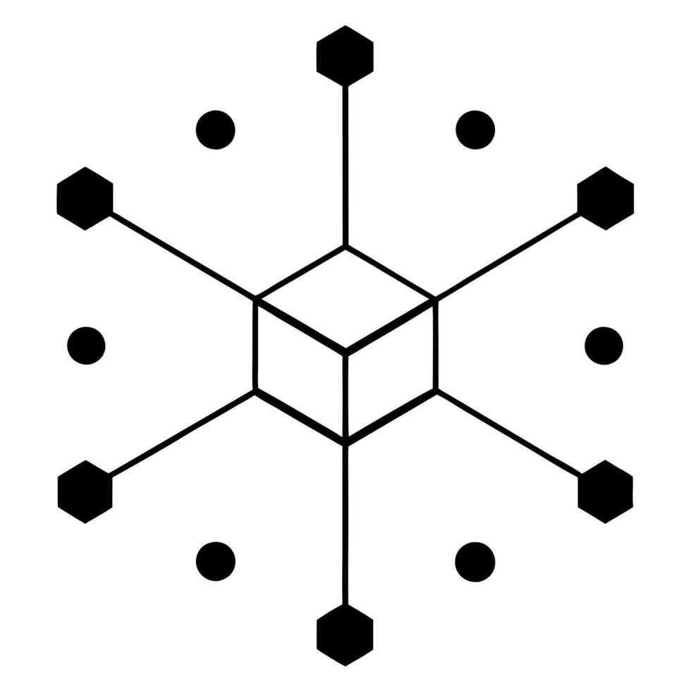 a visual representation of blockchain technology using an abstract grid as the background the grid vector