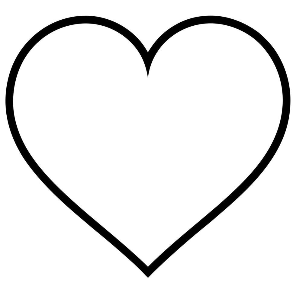 love heart icon loving hearts, red like and lovely romance outline art silhouette icons set vector