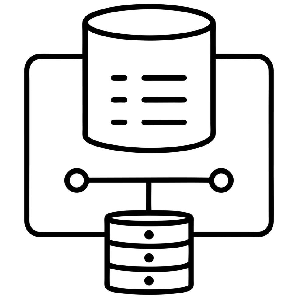 icon to be used on a canvas to represent data input, illustration line ...