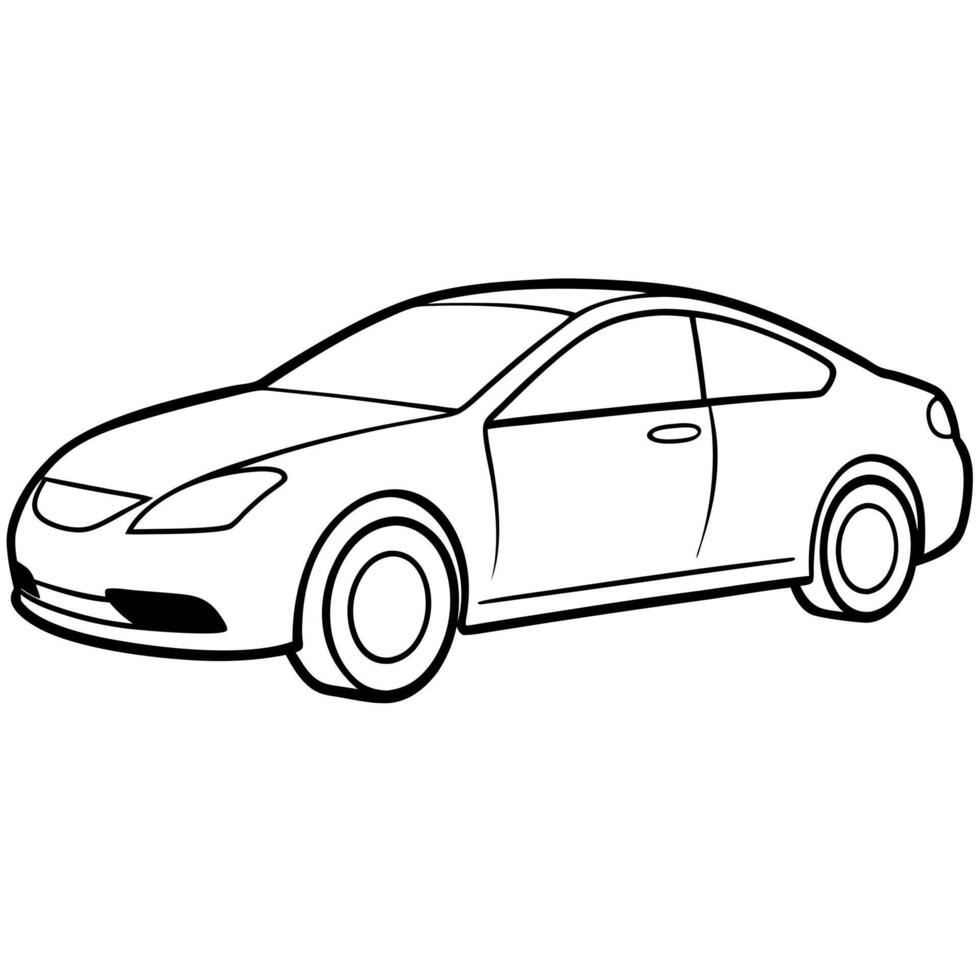 a car, illustration line art vector
