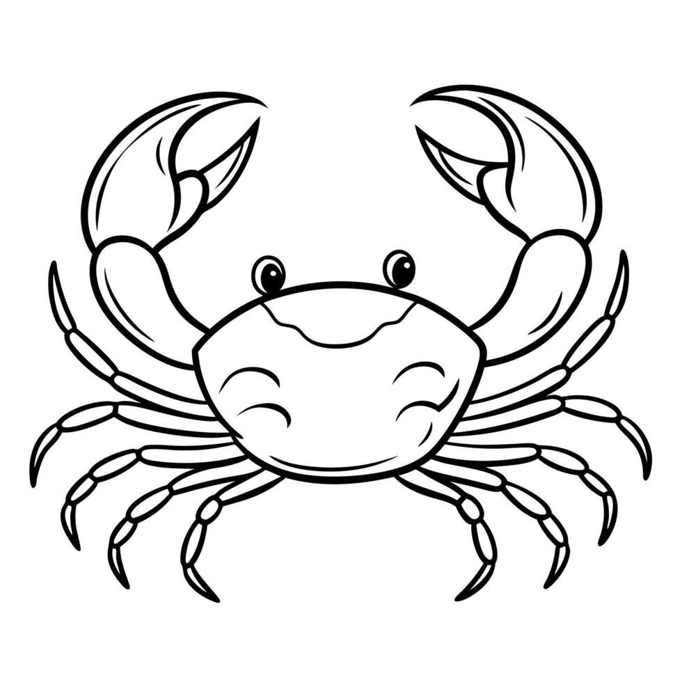 crab, illustration line art vector