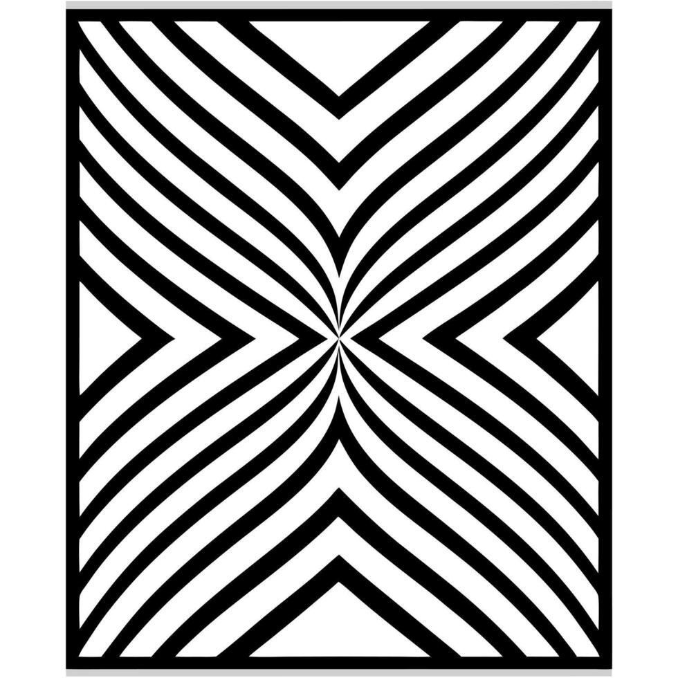abstract line illusion panel, illustration line art vector