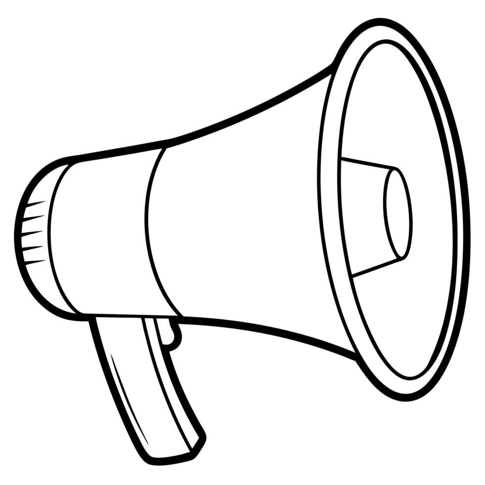 megaphone, illustration line art vector
