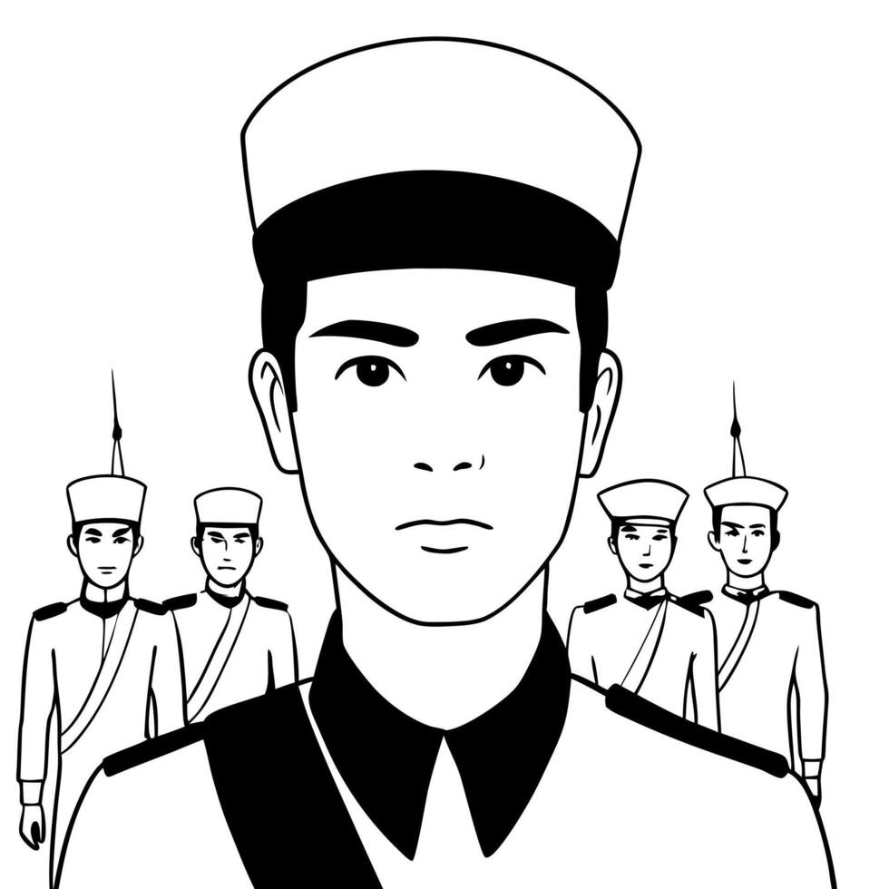 parade, illustration line art vector