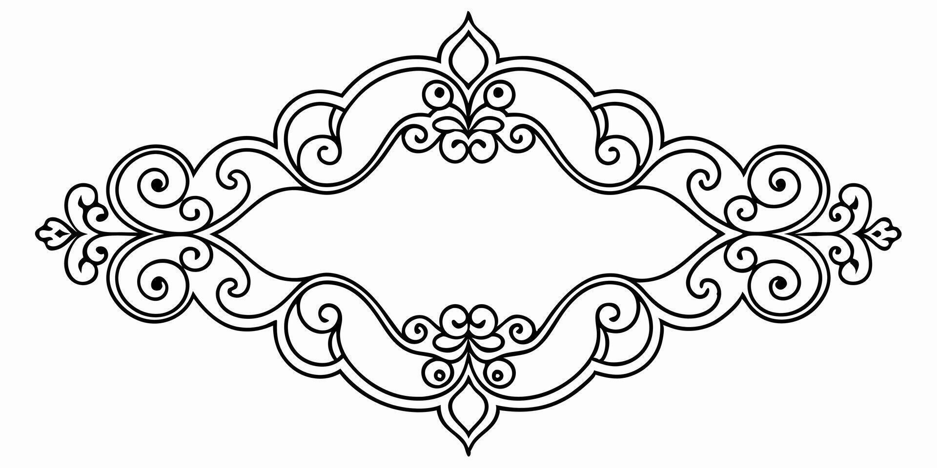 100 perfect mirroring symmetrical, hand-drawn ottoman ornament, text divider, swirls in a single vector