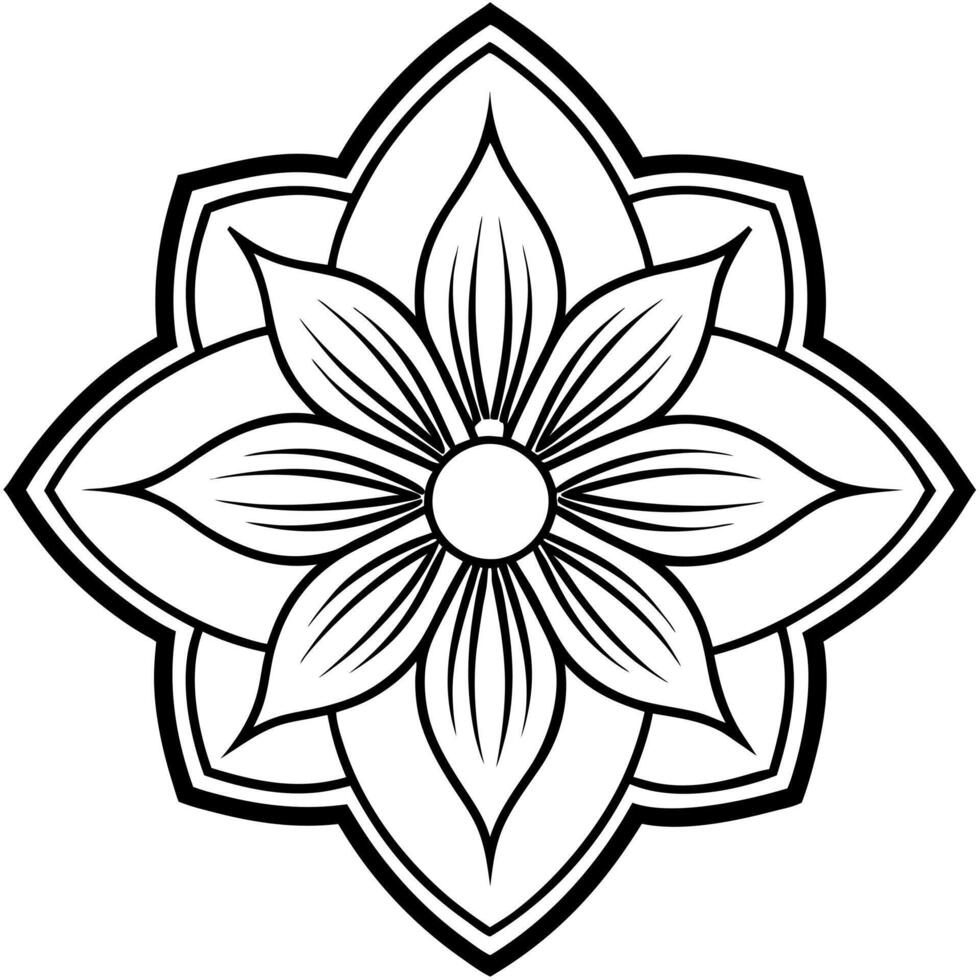 logo of daffodil with unique logo shape and side boarder, single flower, silhouette, white vector