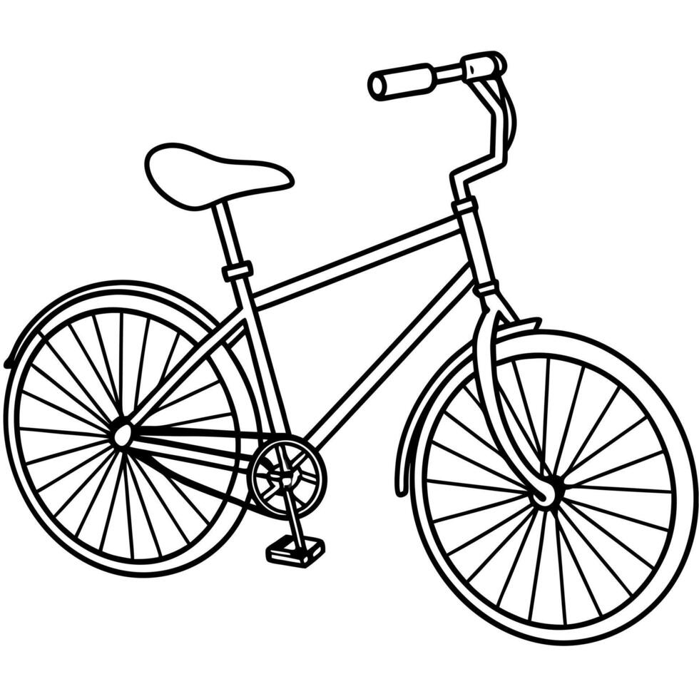 continuous single line drawing of bicycle line art illustration, illustration line vector