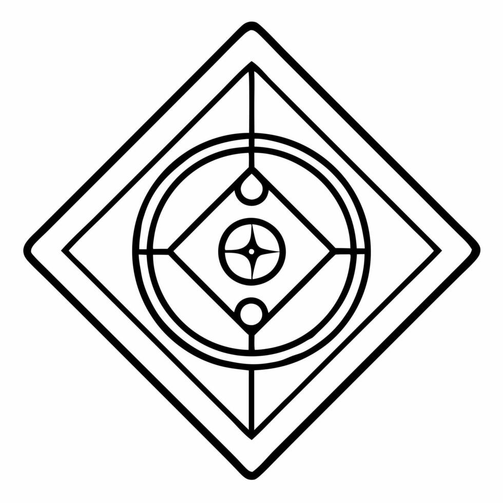 logo for tarot cards app, ad 3 cards in here, illustration line art vector