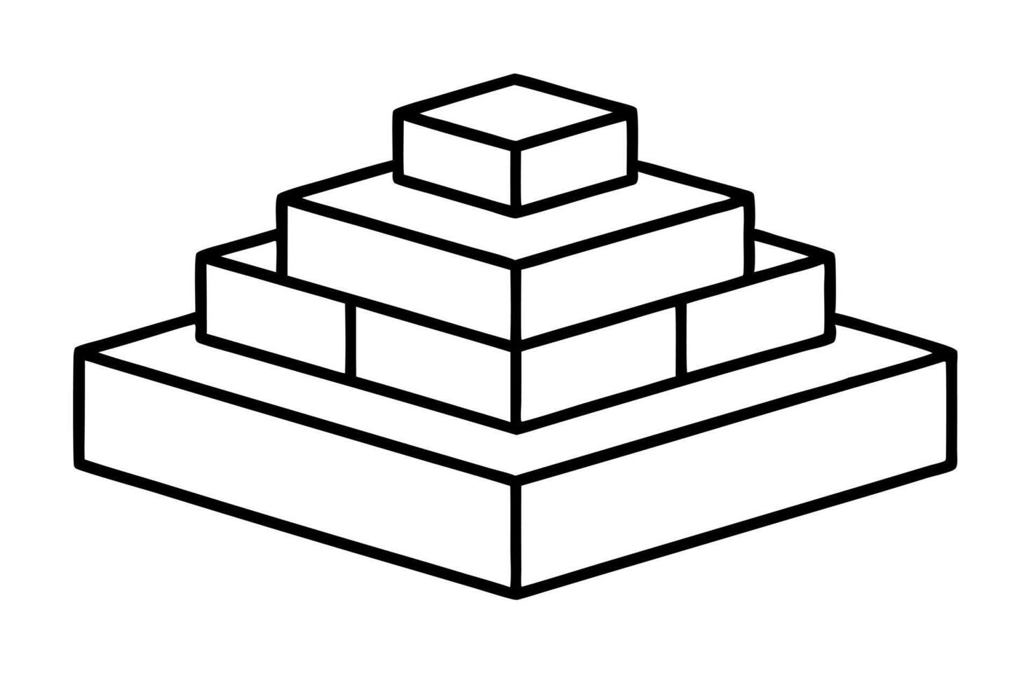 building blocks or a foundationbase symbol, representing strength and stability, vector