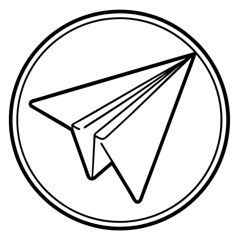 telegram, illustration line art vector