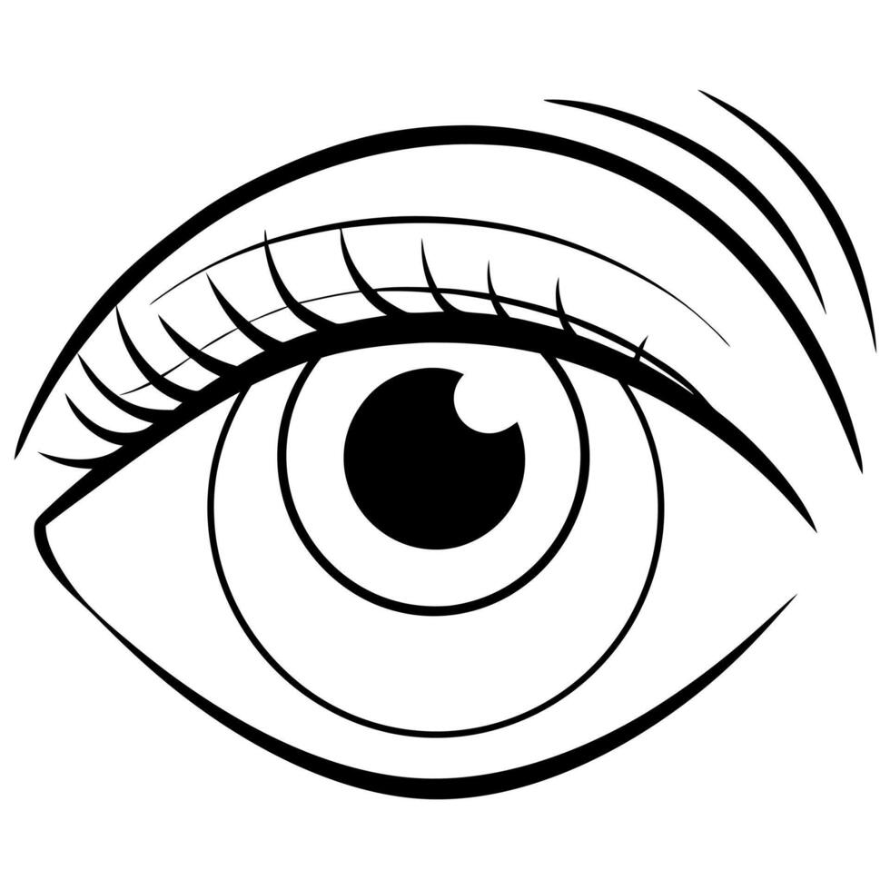 eye, illustration line art vector