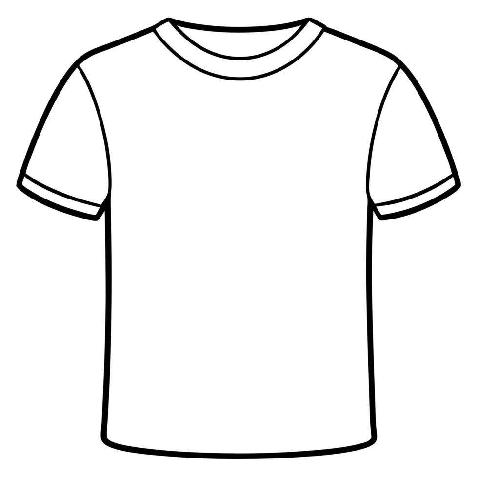 t-shirt, illustration line art vector