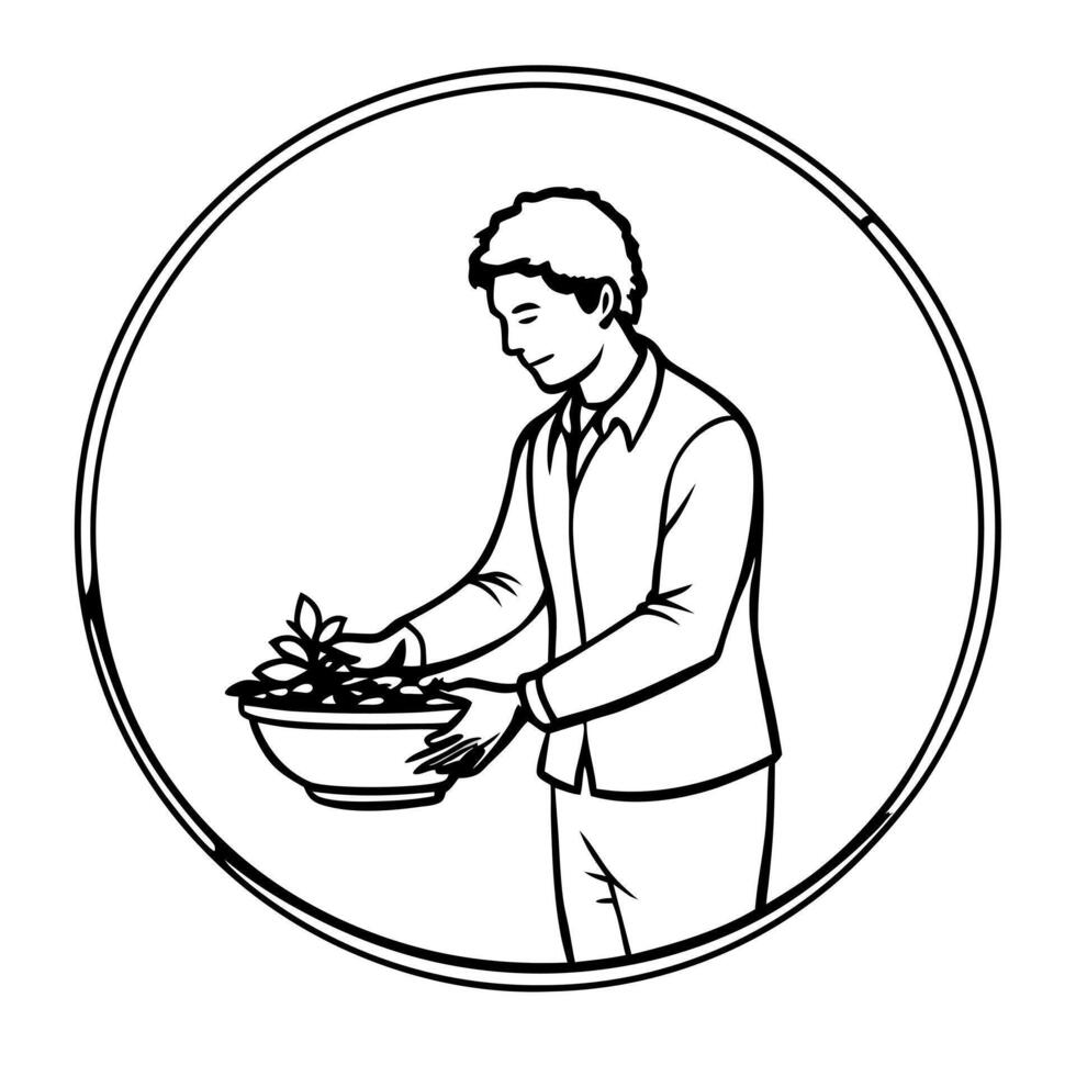 contribution, illustration line art vector