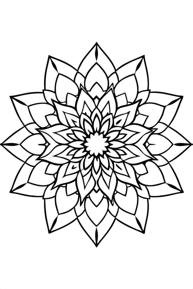 mandala, illustration line art vector
