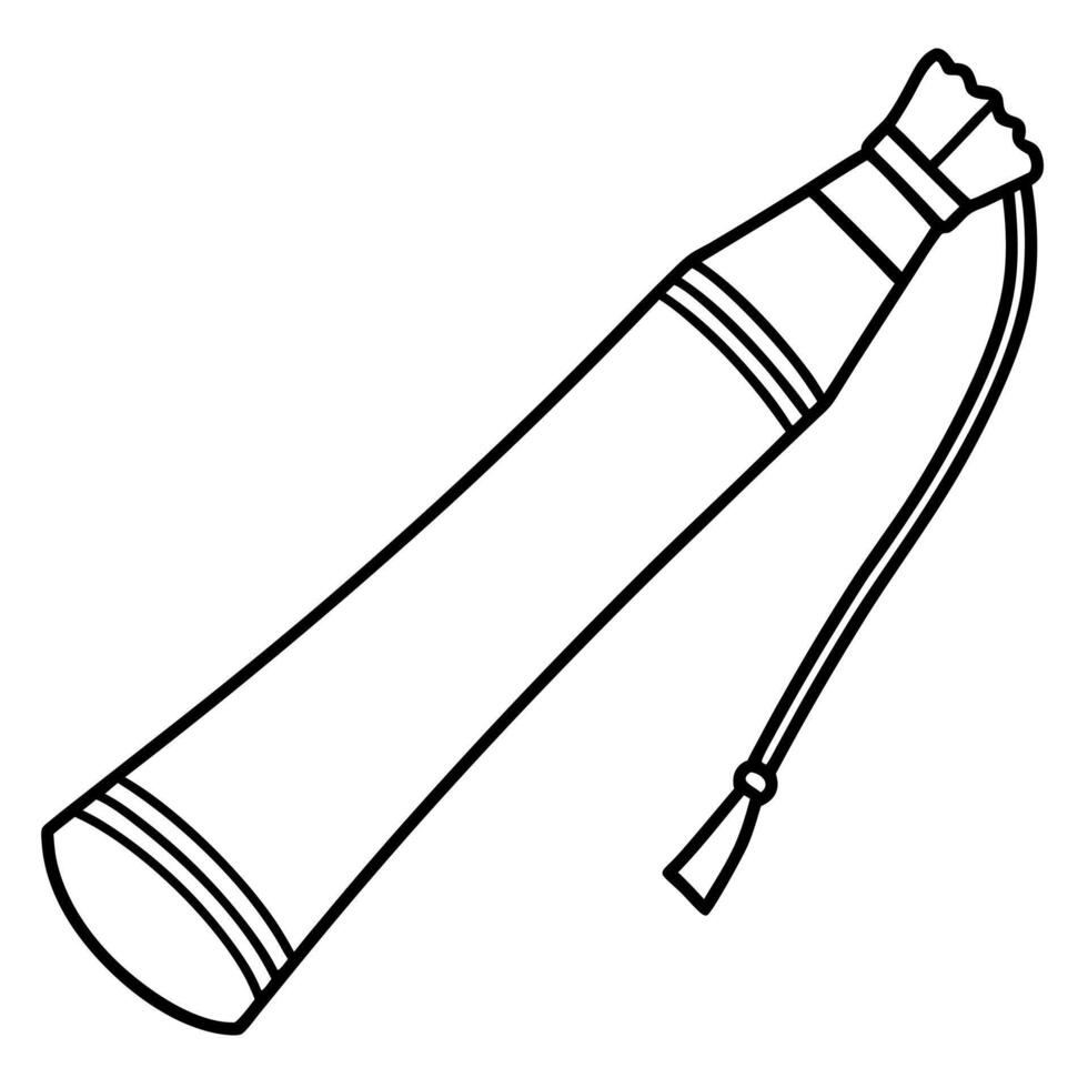quiver on a white background, illustration line art vector