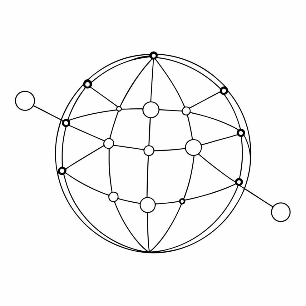 internet, illustration line art vector