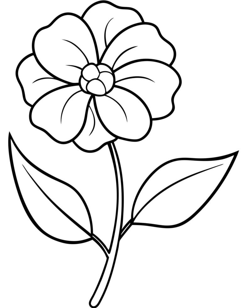 a coloring page of an wallflower with no color just black lines