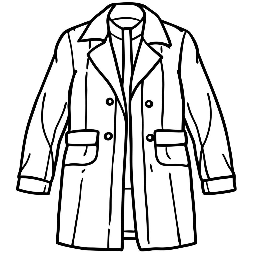 abrigo, illustration line art vector
