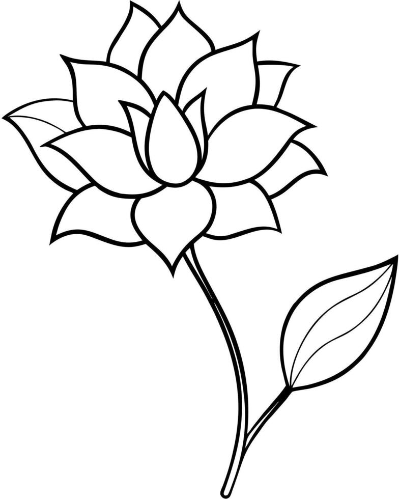 flower, illustration line art vector