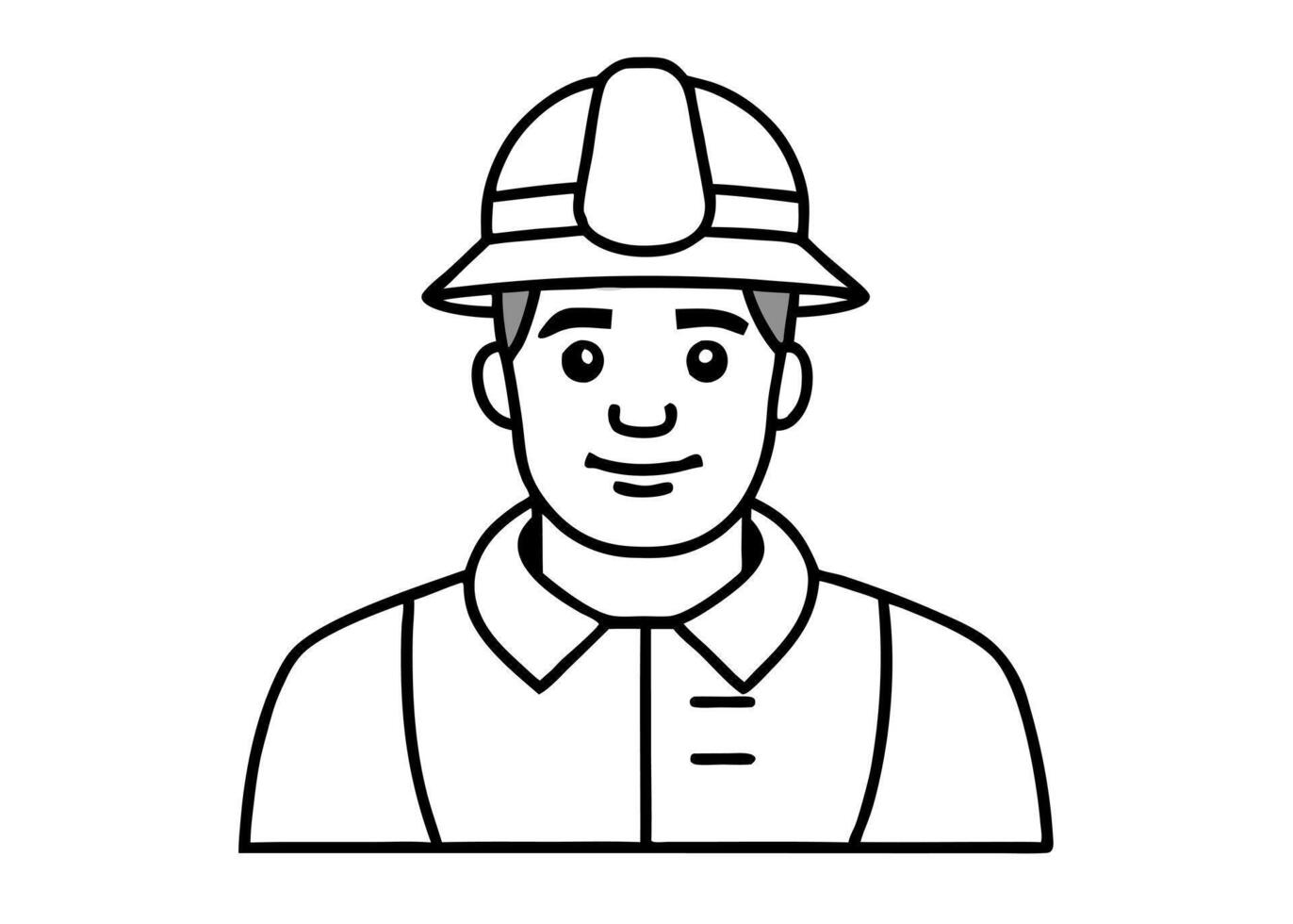 fireman, illustration line art vector
