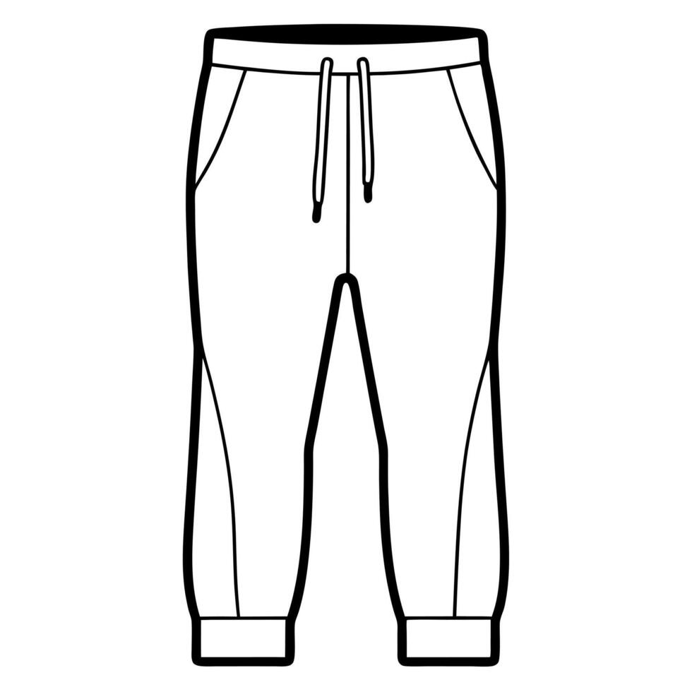 nike tech fleece joggers, illustration line art vector