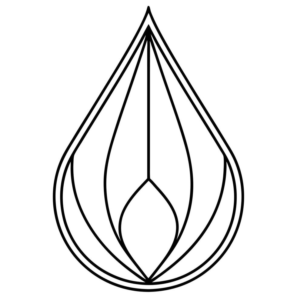 art deco drop, illustration line art vector