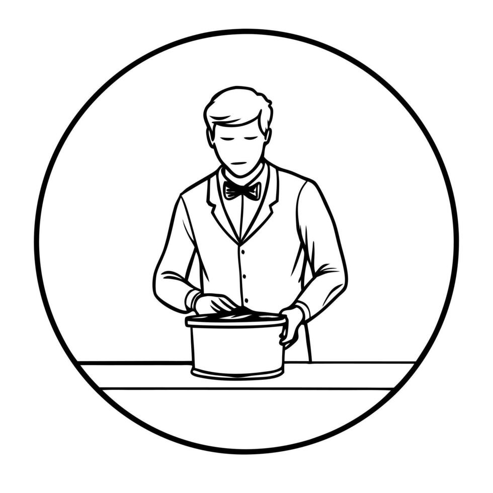 contribution, illustration line art vector