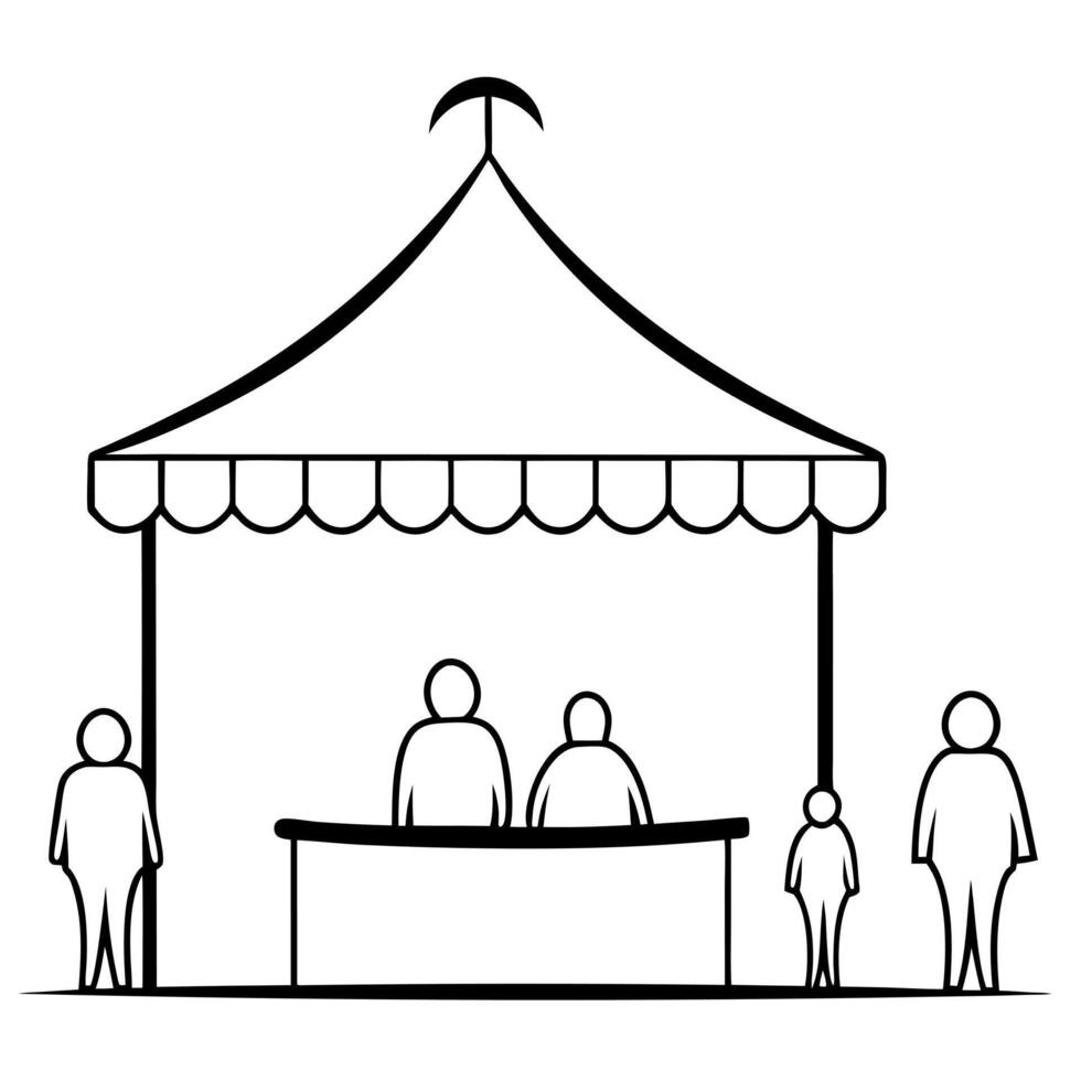 fair, illustration line art vector