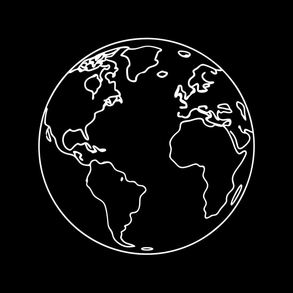 world, illustration line art vector
