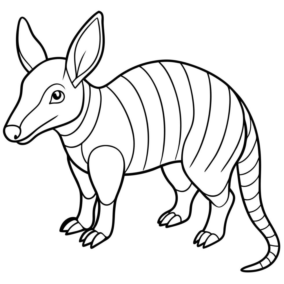 aardvark line art, illustration line art vector
