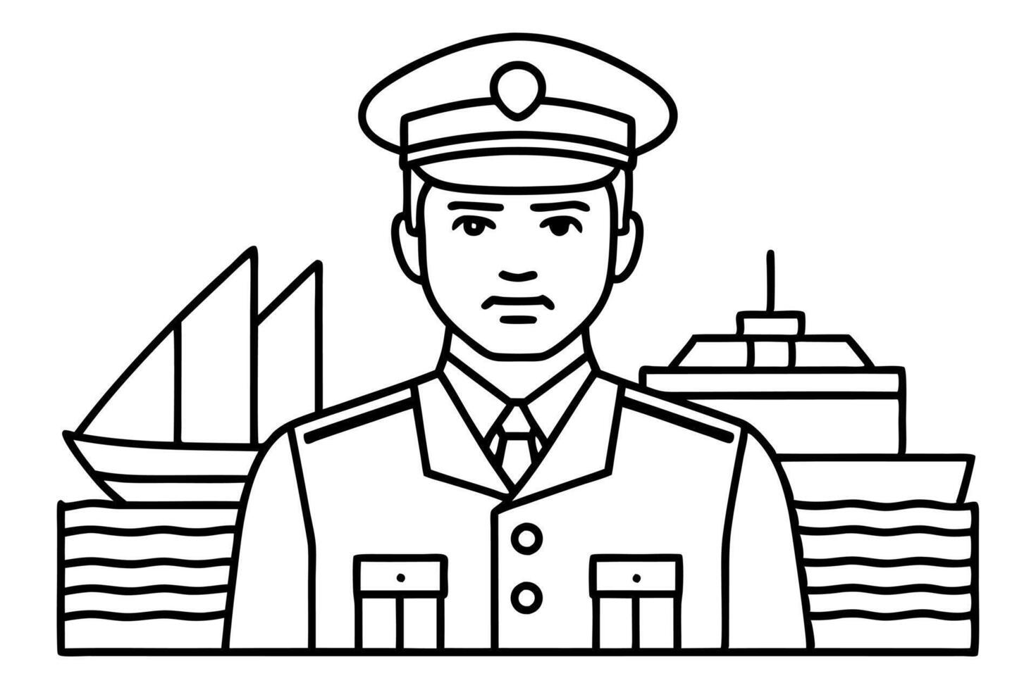 illustration, marine silhouette american armies, is done in a modern style, with clean, vector