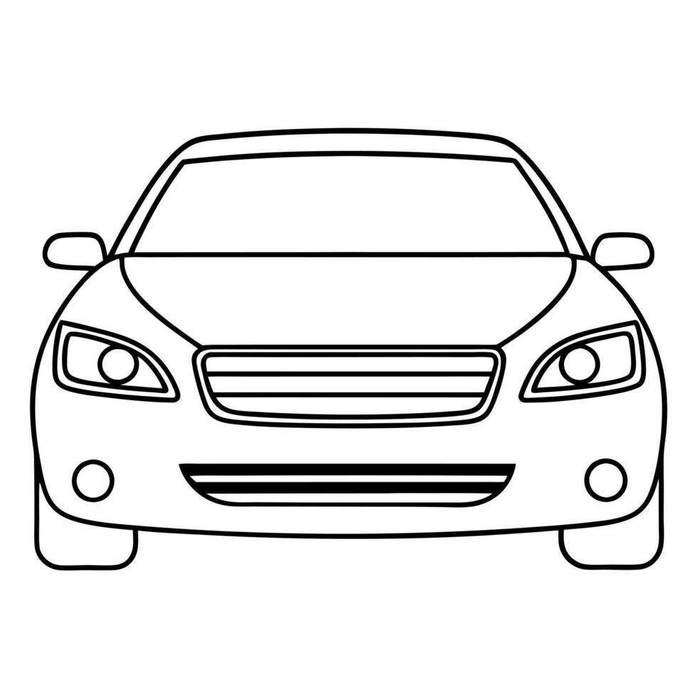 car, illustration line art vector