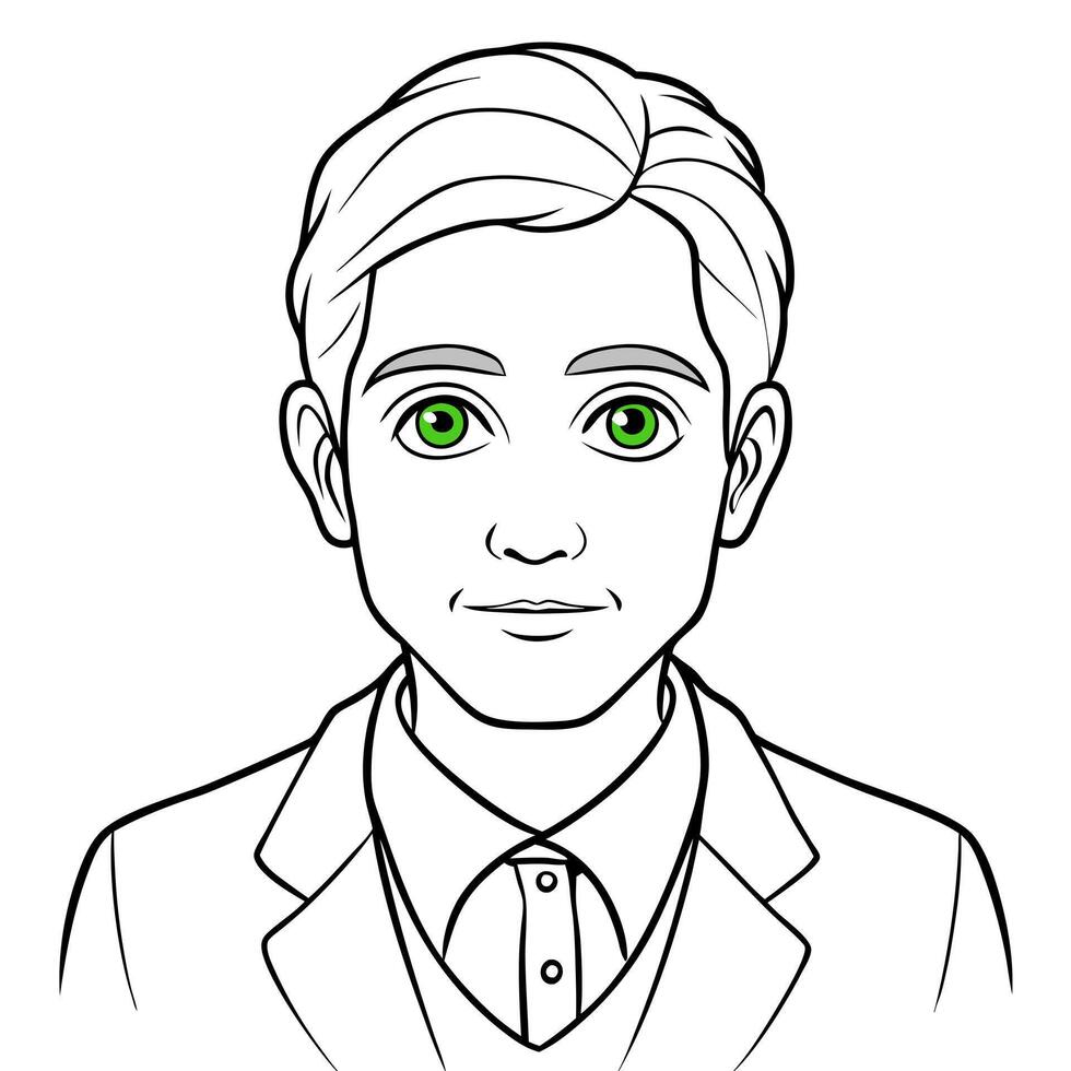 green, illustration line art vector