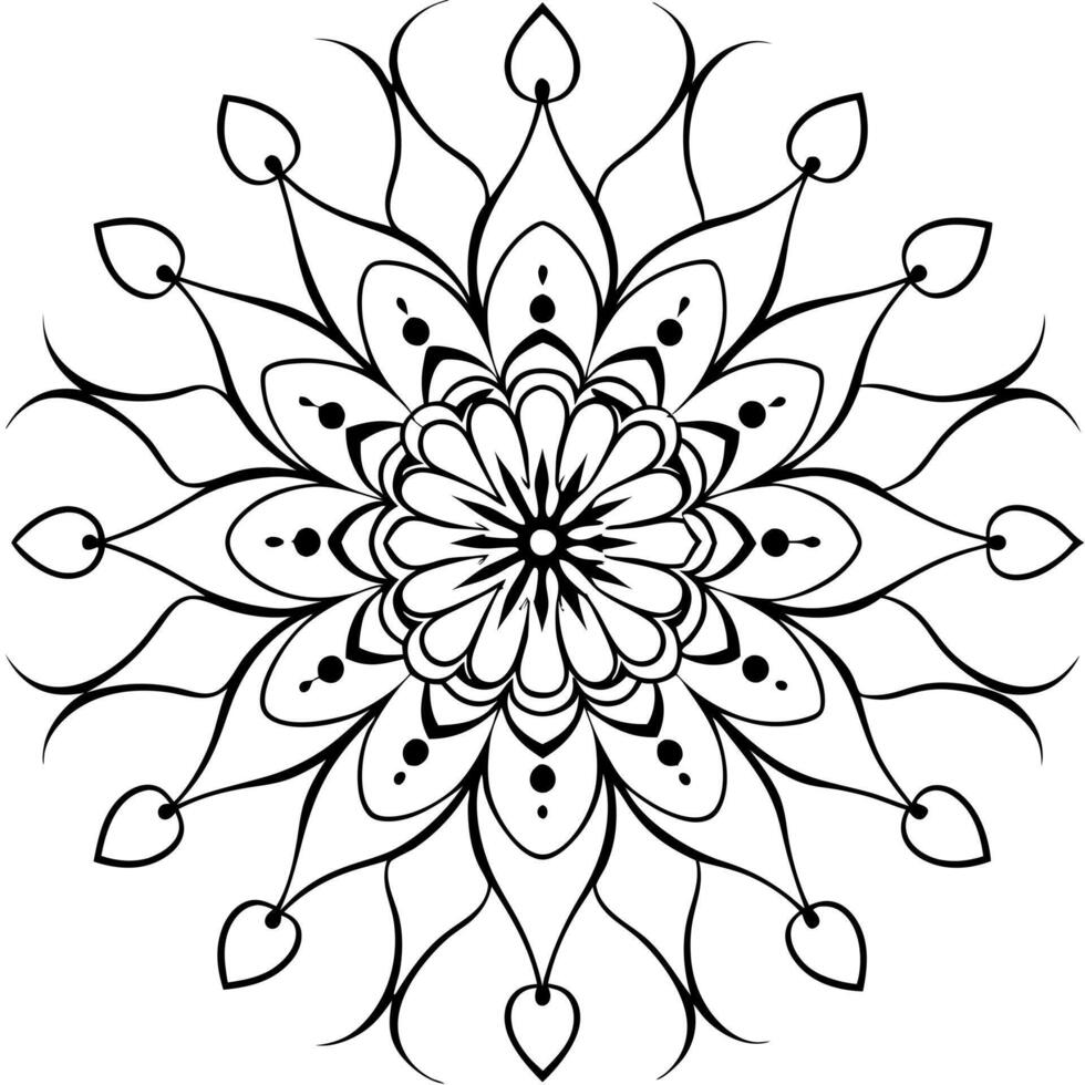 abstract mandala a mandala with abstract shapes and swirls, focusing on fluidity and movement, vector