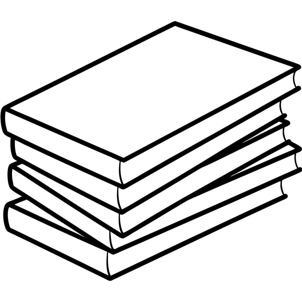 stack of magazines, illustration line art vector