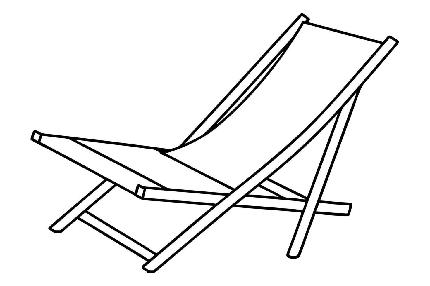 deckchairline art illustration, illustration line art vector