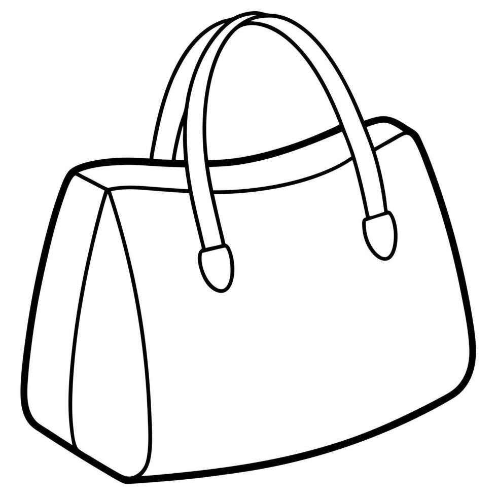 bag, illustration line art vector