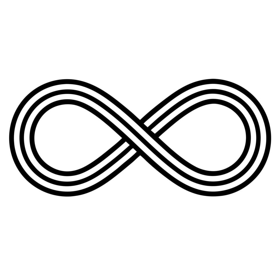 symbols of eternity, illustration line art vector