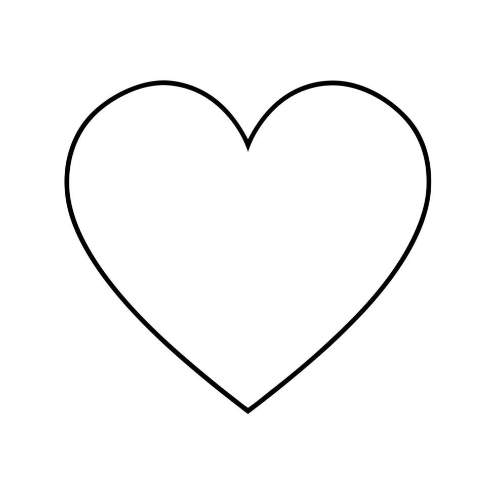 heart, illustration line art vector