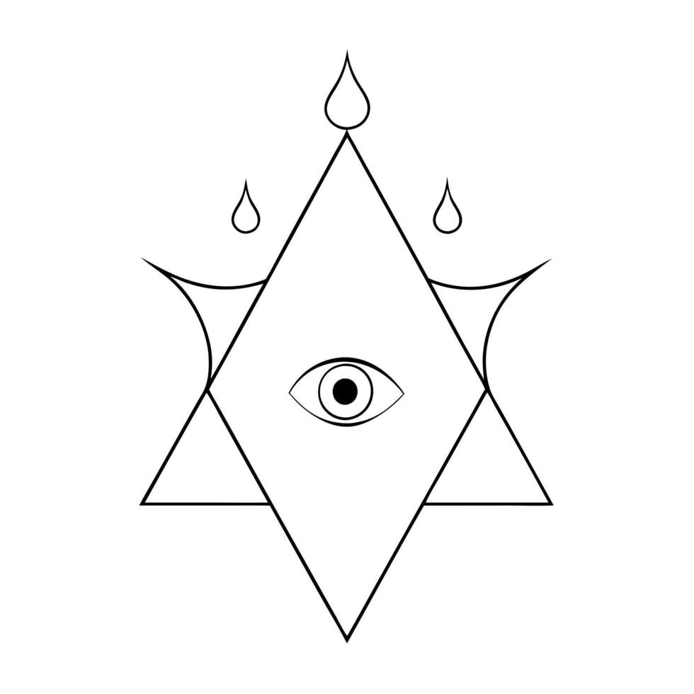 esoteric, illustration line art vector
