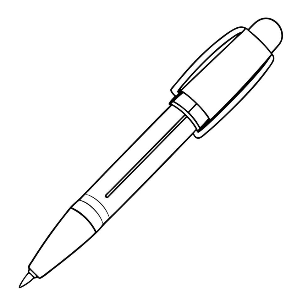 pen, illustration line art vector