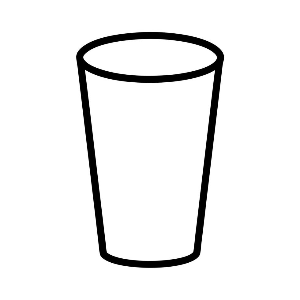 a glass of milk, icon, minimalist, white background, illustration line art vector