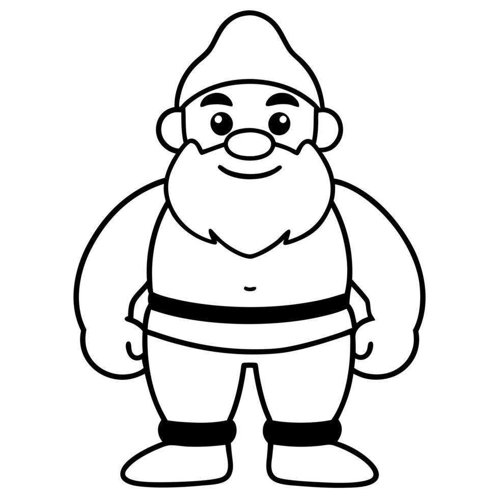 dwarf, illustration line art vector