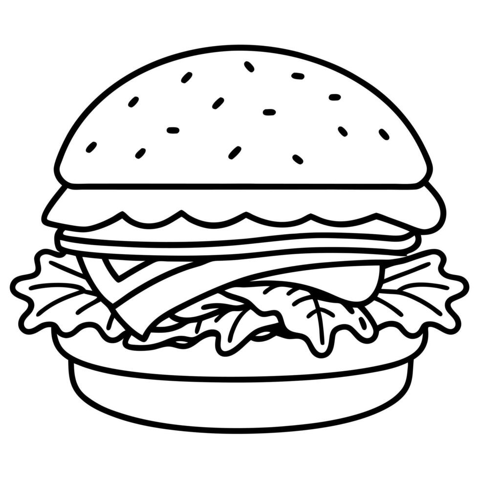 a burger topped with crispy bacon and fresh lettuce on a clean background, a beaver isolated on a vector