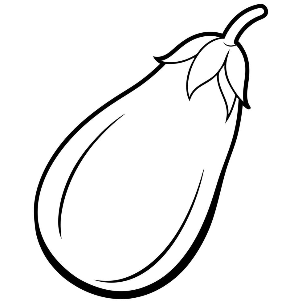 eggplant, illustration line art vector