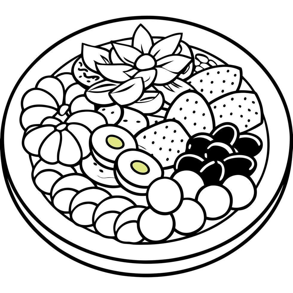 a colorful platter filled with sliced meats cheeses olives and grapes perfect for a party or vector