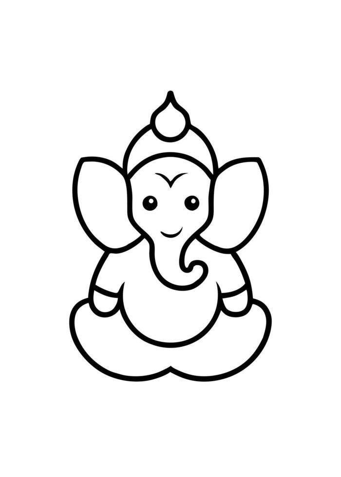 An elephant sitting in the lotus position with a white background vector
