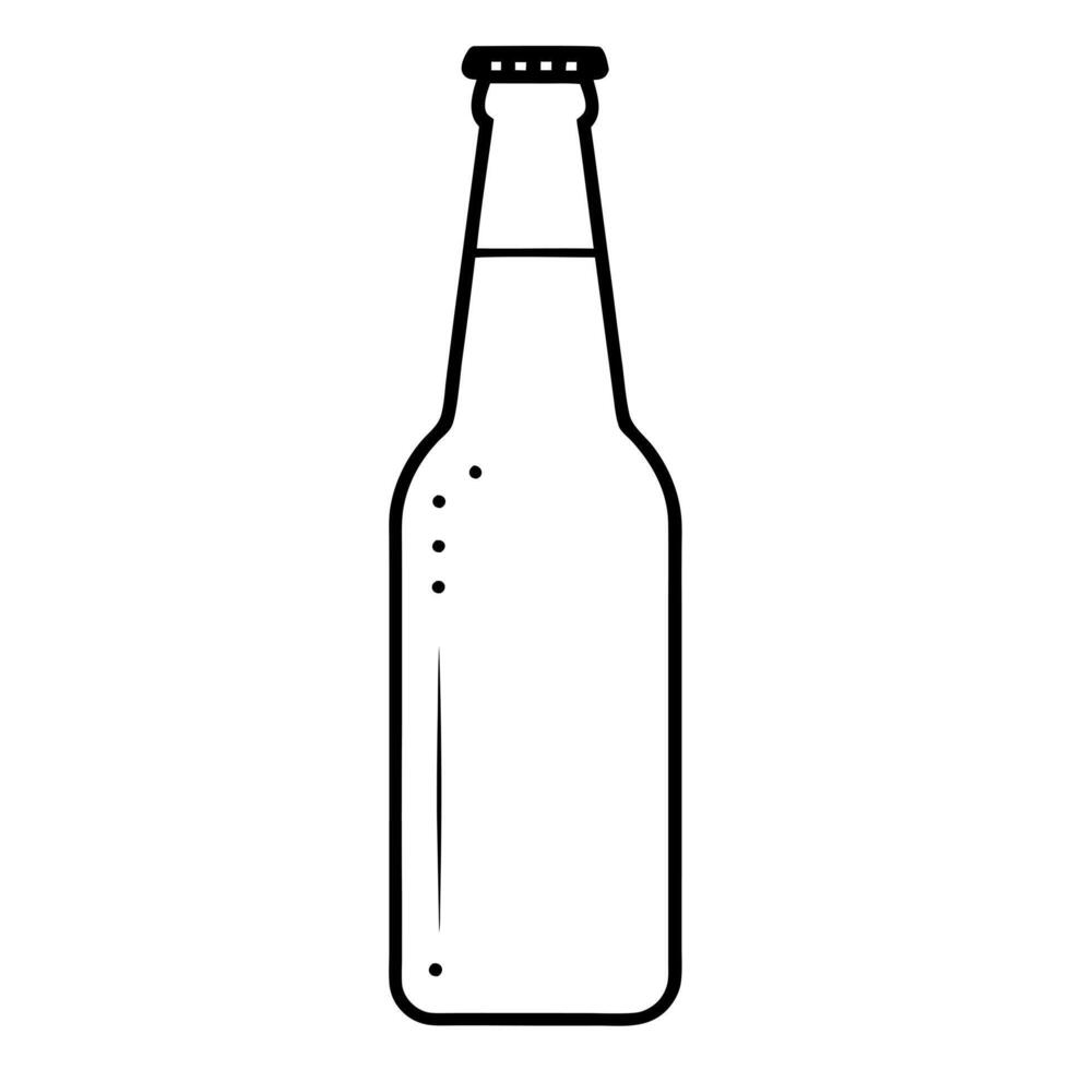 A beer bottle icon on a white background vector