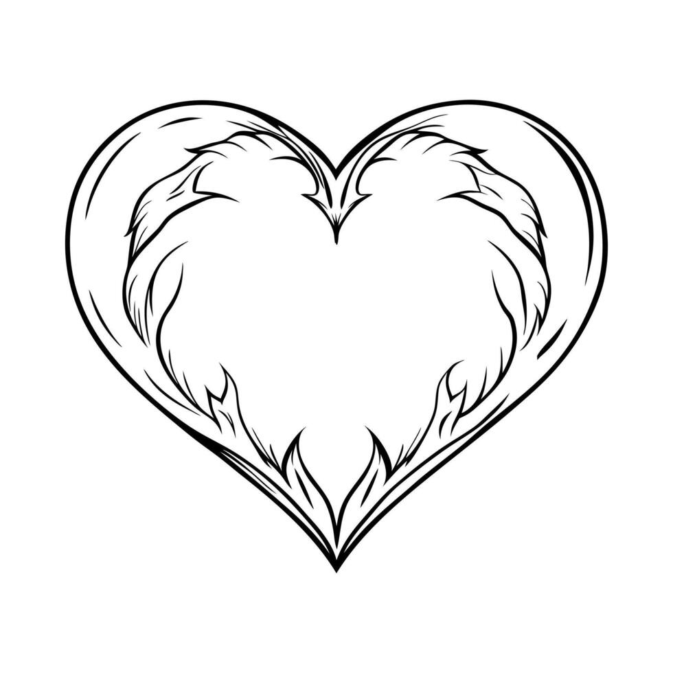 Heart with wings illustration vector