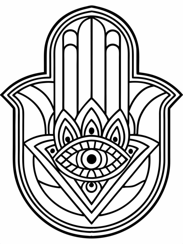 Hamsa hand coloring pages hamsa hand coloring pages hamsa hand coloring pages hams vector